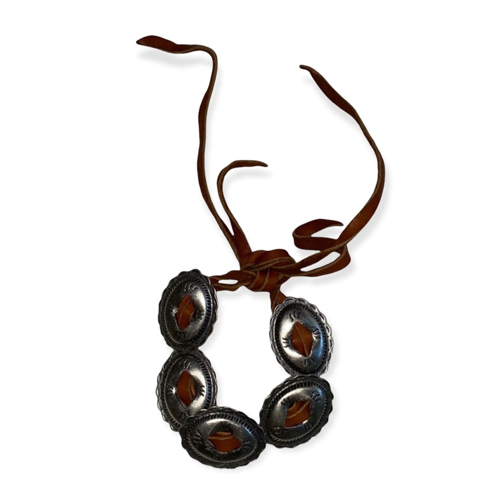 Vanessa Mooney Leather Concho Bracelet